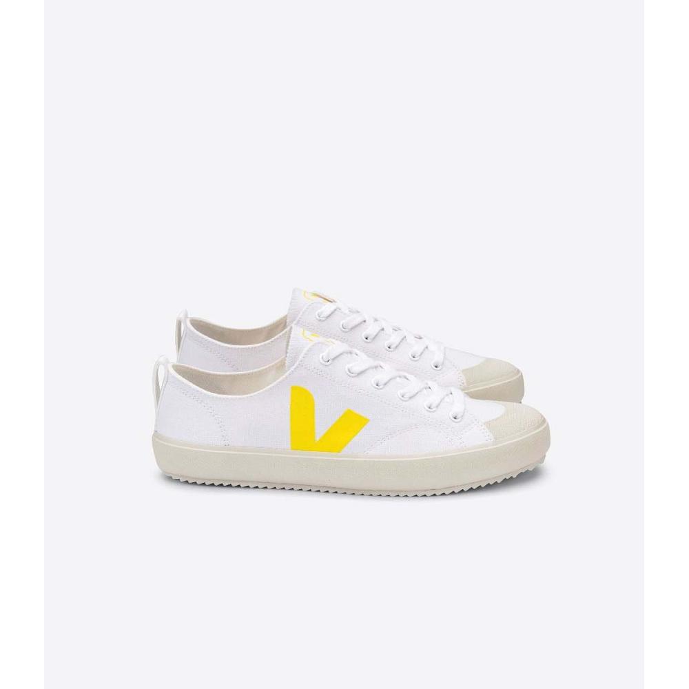 Veja NOVA CANVAS Women\'s Shoes White/Yellow | CA 477RVD